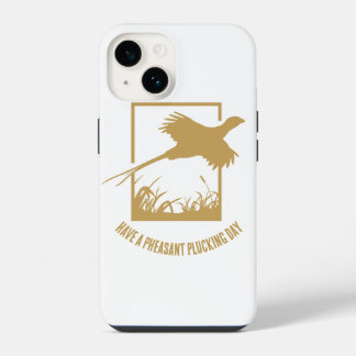 Humor Vintage Goud Fazant Jagen  iPhone 14 Hoesje