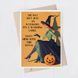 Humor Volwassenen Halloween Heks Wenskaart Bedankkaart