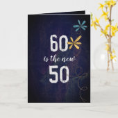 Humor voor 60e verjaardag kaart (Gele Bloem)