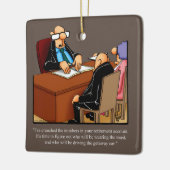 Humor voor afboeking keramisch sieraad ornament (Links)