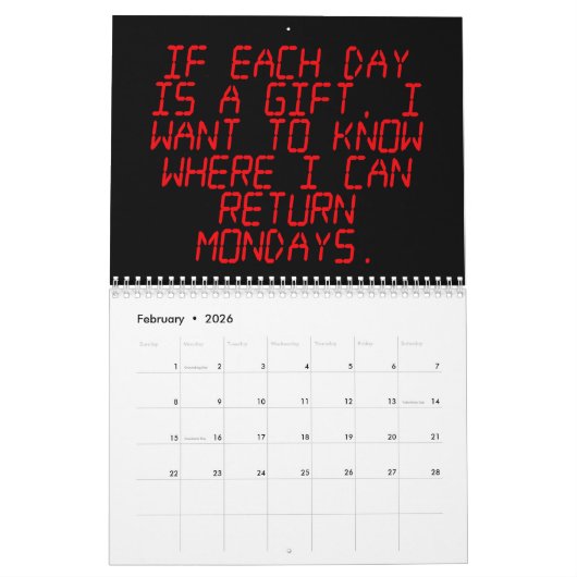 Humor voor de baan kalender (Feb 2026)