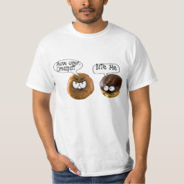 humor voor donut praat smakelijk roomkoekje donghn t-shirt