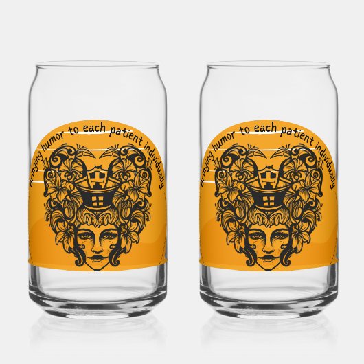 Humor voor elke patiënt afzonderlijk blikvorm glas (Voorkant)