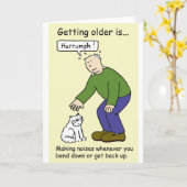 Humor voor Hem Cartoon. Kaart (Gele Bloem)