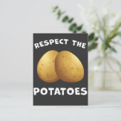 Humor voor het kweken van aardappelen briefkaart (Staand voorkant)