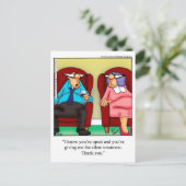 Humor voor huwelijk "Silent Treatment" Briefkaart (Staand voorkant)