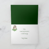 Humor voor kerstboomkoorts, Waterverf Bird Feestdagen Kaart (Binnen)