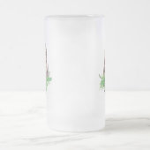 Humor voor kerstboomkoorts, Waterverf Bird Matglas Bierpul (Center)