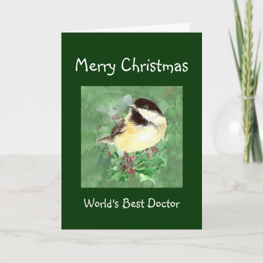 Humor voor Kerstmis 's Werelds beste dokter-vogel Feestdagen Kaart (Voorkant)