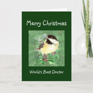 Humor voor Kerstmis 's Werelds beste dokter-vogel Feestdagen Kaart