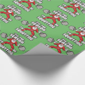 Humor voor kerstvakantie - kerstcadeauplein cadeaupapier (Hoek)