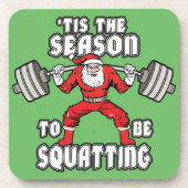 Humor voor kerstvakantie - kerstcadeauplein onderzetter (Voorkant)