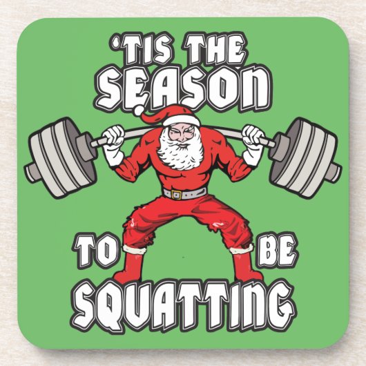 Humor voor kerstvakantie - kerstcadeauplein onderzetter (Voorkant)