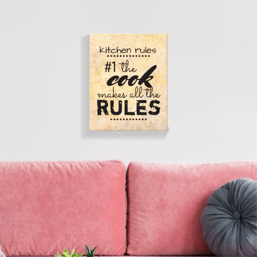 humor voor keukencanvas canvas afdruk (Insitu (Woonkamer))