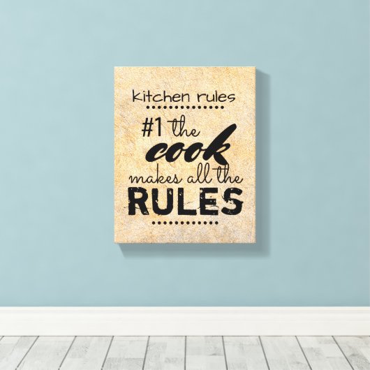 humor voor keukencanvas canvas afdruk (Insitu (Houten vloer))