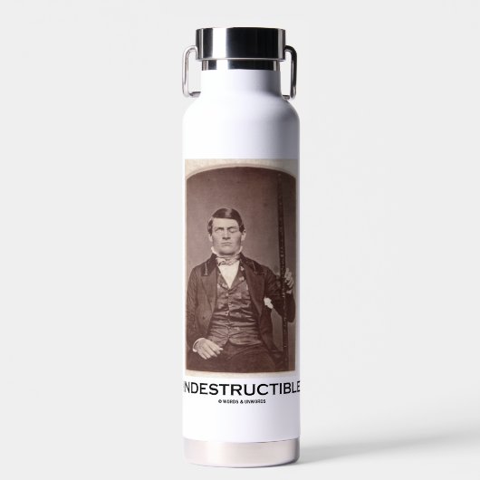 Humor voor onverwoestbare phineas Gage Psychology Waterfles (Voorkant)