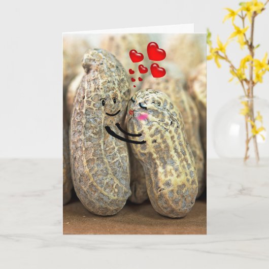 Humor voor pinda's Wedding Kaart (Gele Bloem)