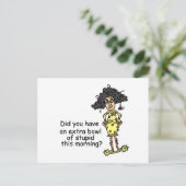 Humor voor starheid briefkaart (Staand voorkant)