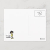 Humor voor starheid briefkaart (Achterkant)