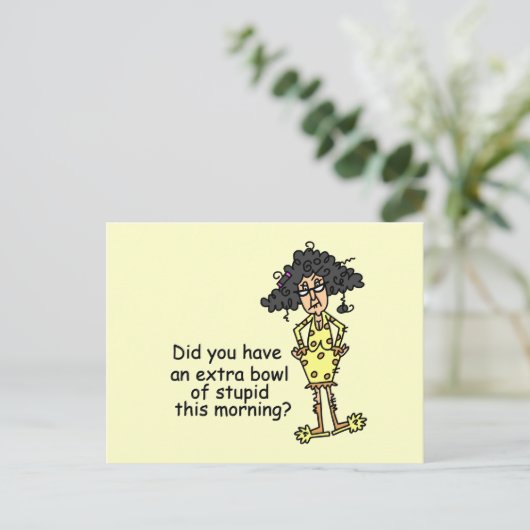 Humor voor starheid briefkaart (Staand voorkant)