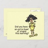 Humor voor starheid briefkaart (Voorkant / Achterkant)