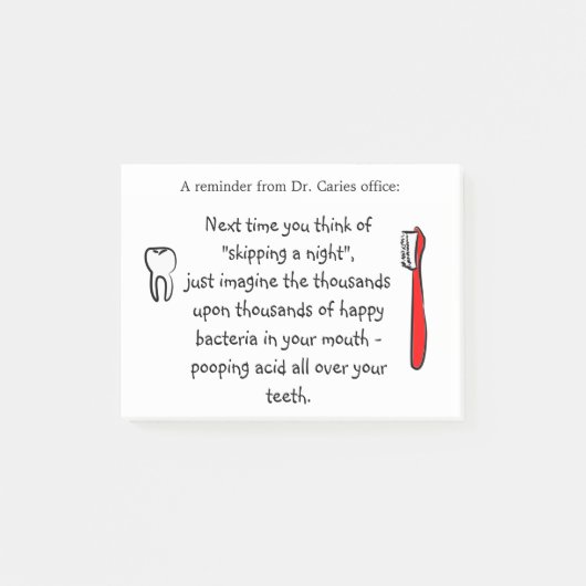 Humor voor tandheelkundig gebruik - Post-it Notes  (Voorkant)