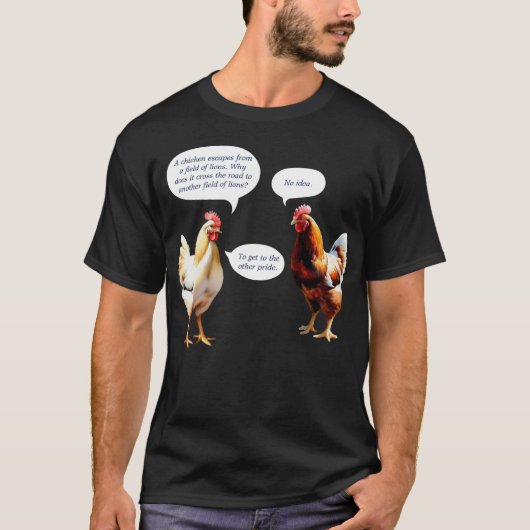 Humor Waarom deed Chicken Cross Road Grappig T-shirt (Voorkant)