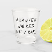 Humor | Wandeling in een bar Joke Quote Brush Shot Glas (Voorkant)