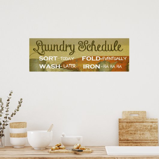 Humor wasprogramma poster (Keuken)