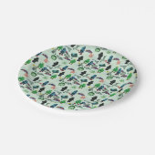  Humor Waterverf voor ruimterobot Papieren Bordje (Gekanteld)