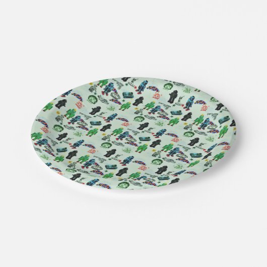  Humor Waterverf voor ruimterobot Papieren Bordje (Gekanteld)