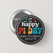 Humor Wees Irrationeel Vier Pi Symbool Wiskunde Ronde Button 5,7 Cm (Voorkant /achterkant)