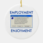 HUMOR WERKGELEGENHEID OF COMPUTER KERAMISCH ORNAMENT (Achterkant)