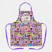 Humor WIJN De wijn in beslag nemen Afdrukpron Schort (Voorkant)