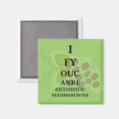 Humor wijn magneet (Voorkant / Achterkant)