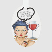 Humor wijn ornament (voorkant)