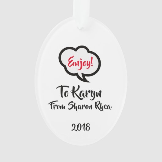 Humor wijn ornament (achterkant)