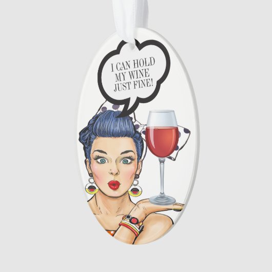 Humor wijn ornament (voorkant)