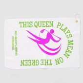Humor Women's Golf QUEEN SPEELT GEMEEN OP DE GROEN Golfhanddoek (Horizontaal)
