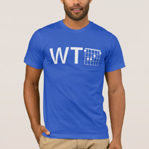 Humor WTF met gitaar F-kabel T-shirt