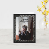 Humoreuze verjaardag halve eeuw kaart (Gele Bloem)