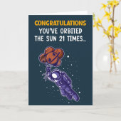 Humorische 21e verjaardag Kaart (Gele Bloem)