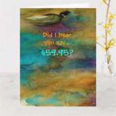 Humorische 60e verjaardag kaart (Gele Bloem)