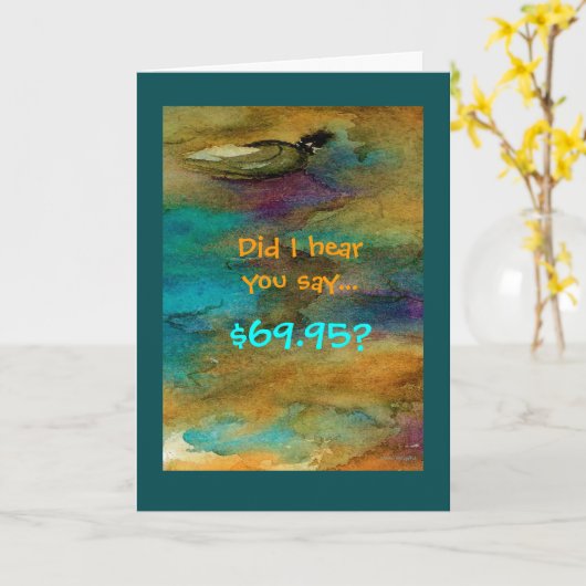 Humorische 70e verjaardag kaart (Gele Bloem)