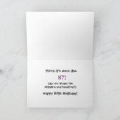 Humorische 87e verjaardag voor vrouwen kaart (Binnen)