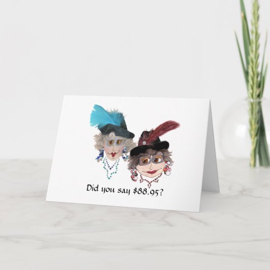 Humorische 89e verjaardag voor de vrouw kaart (Voorkant)