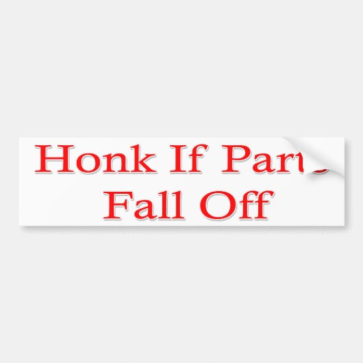 Humorische Bumpersticker (Voorkant)