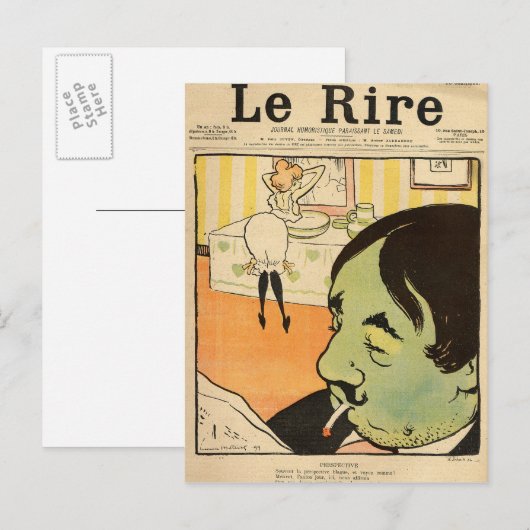 Humorische cartoon briefkaart (Voorkant / Achterkant)