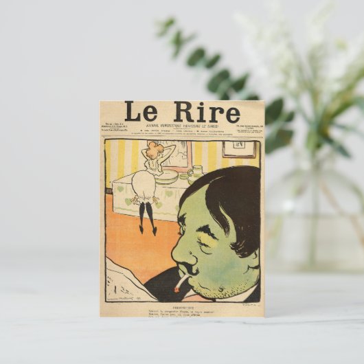 Humorische cartoon briefkaart (Staand voorkant)