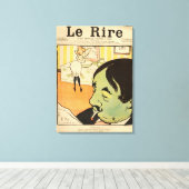 Humorische cartoon canvas afdruk (Insitu (Houten vloer))